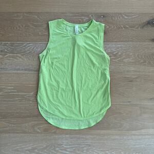 Lululemon High Neck Split Hem Run Tank Neo Mint sz 6